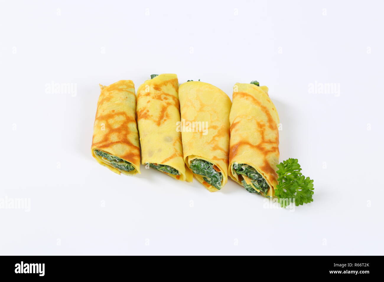 Spinach and Ricotta Crepes Stock Photo - Alamy