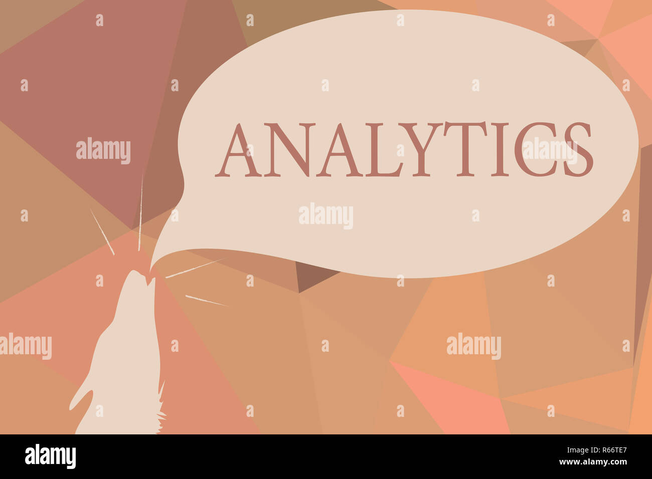 Writing note showing Analytics. Business photo showcasing systematic computational analysis of data statistics or infos Contour shape of Wolf Head Poi Stock Photo