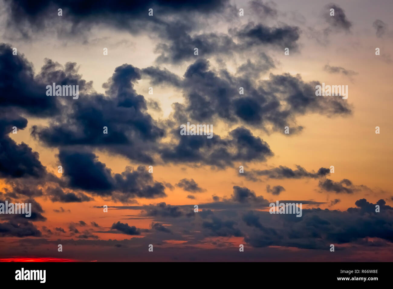 Dramatic Sunset Sky Overlay Stock Photo Alamy