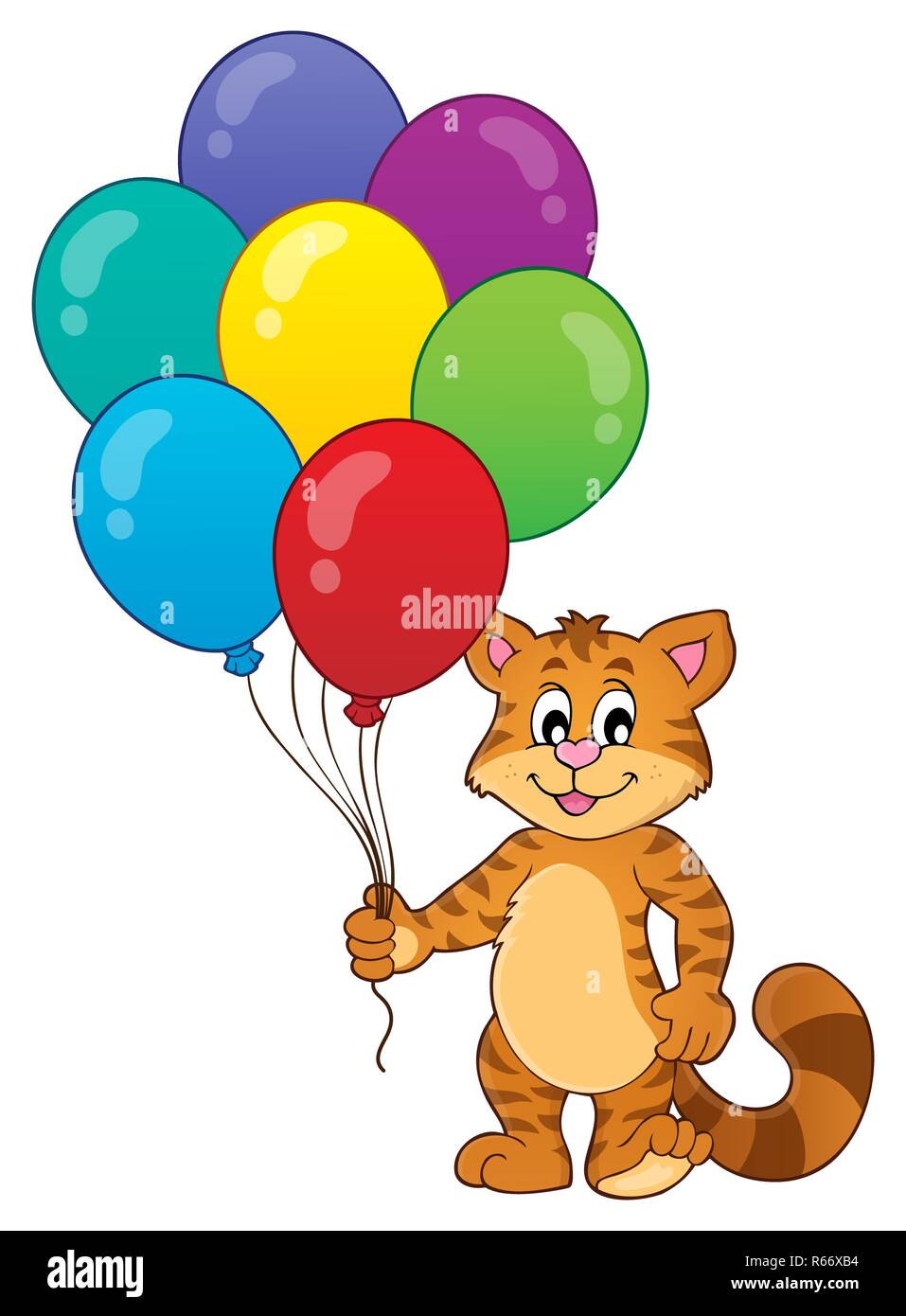 Happy party cat theme image 1 Stock Photo - Alamy