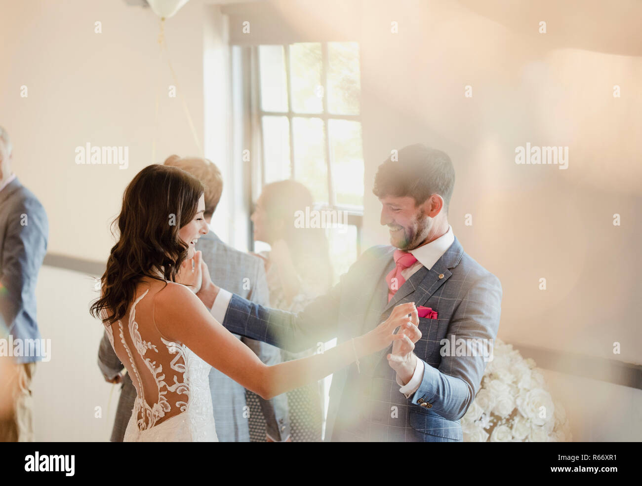 Dancing On Their Wedding Day Stock Photo
