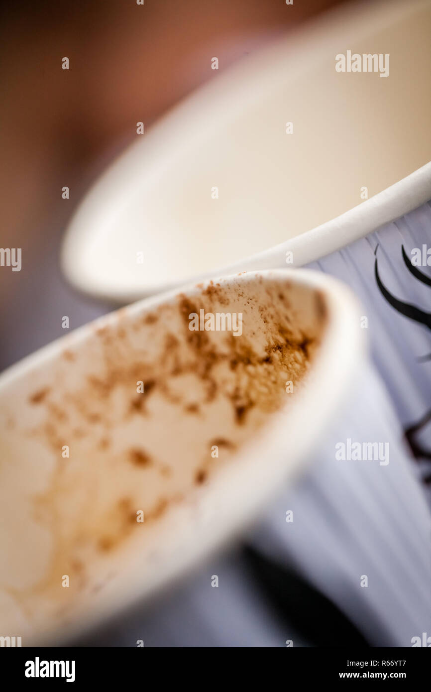 Used coffee cups Stock Photo Alamy