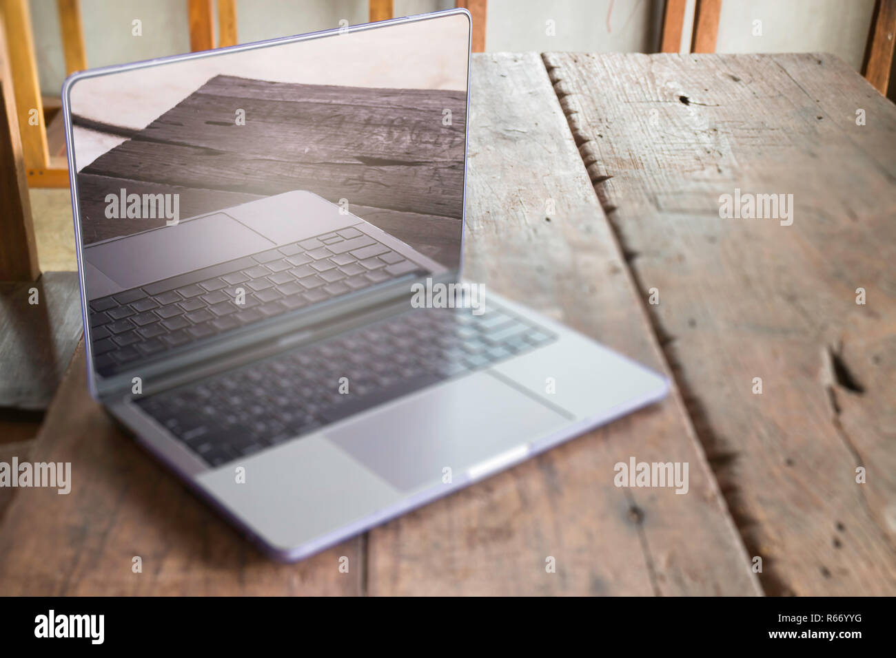 Grey table note pad laptop hi-res stock photography and images - Alamy