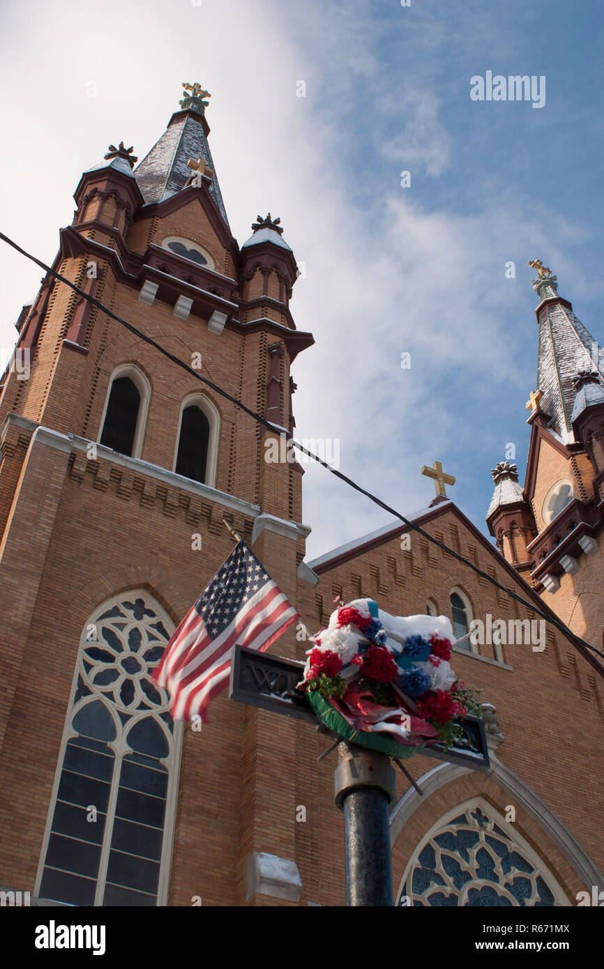 St Stanislaus Church in Adams, MA Stock Photo Alamy