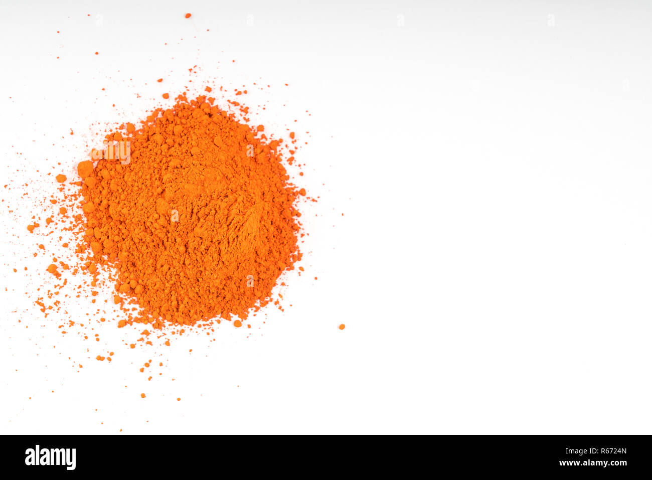 powder of natural orange color Stock Photo