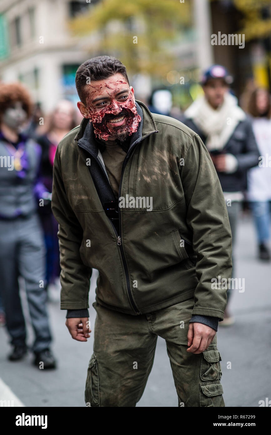 Zombie parade in Montreal Quebec Canada Stock Photo