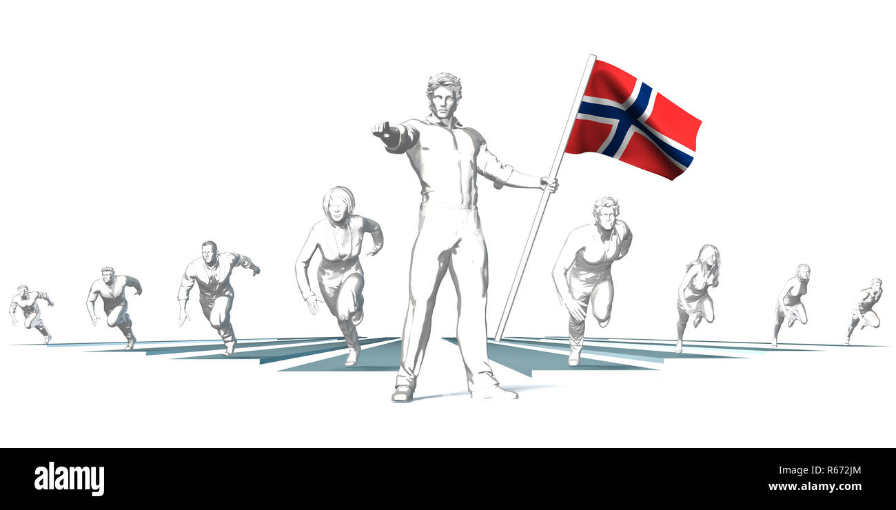 Norway Racing to the Future Stock Photo