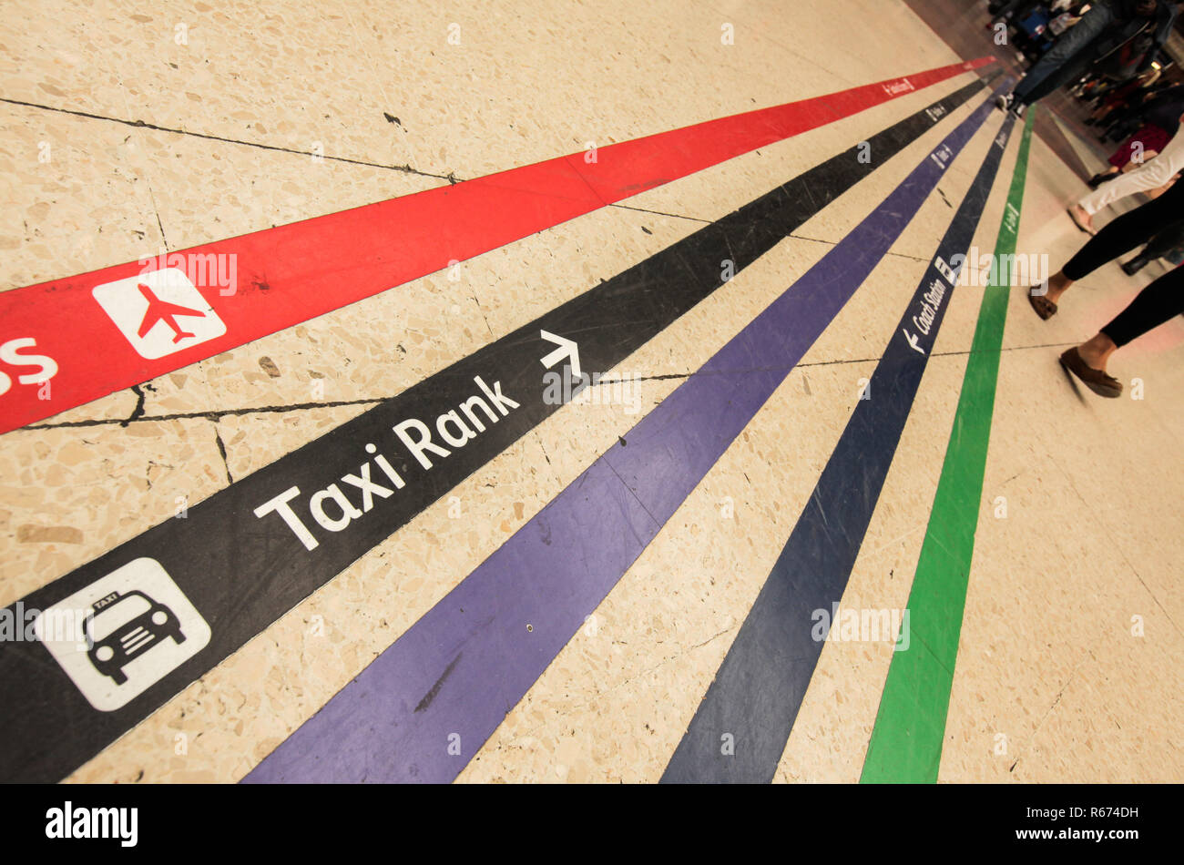 Towards taxi rank Stock Photo Alamy