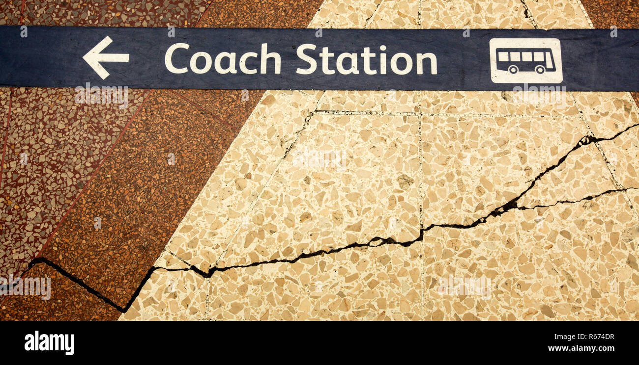 Towards coach station Stock Photo Alamy
