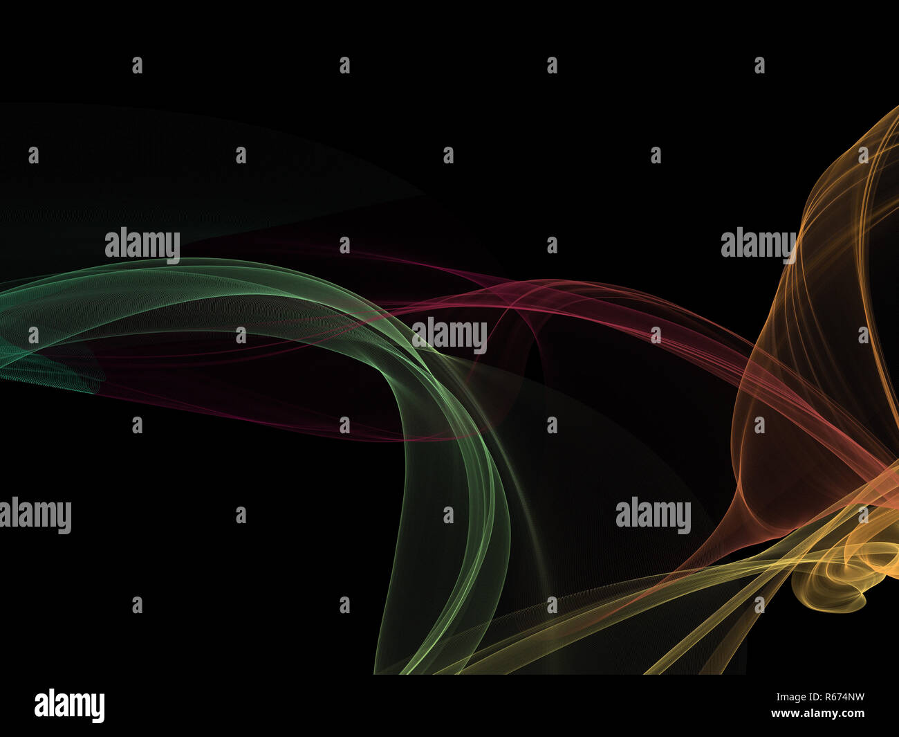 Dark abstract background with a glowing abstract waves Stock Photo - Alamy