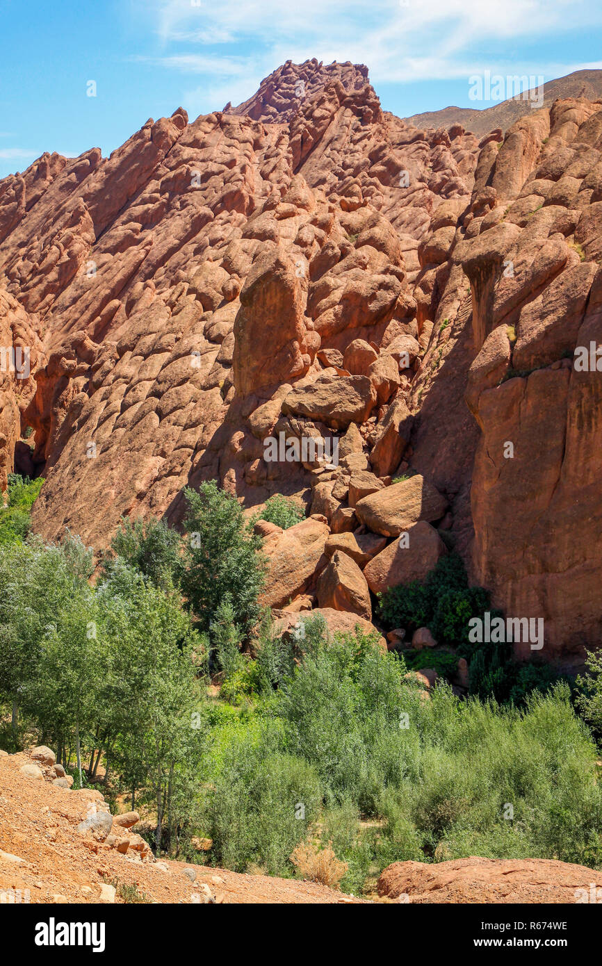 Rock formations in Morocco Stock Photo