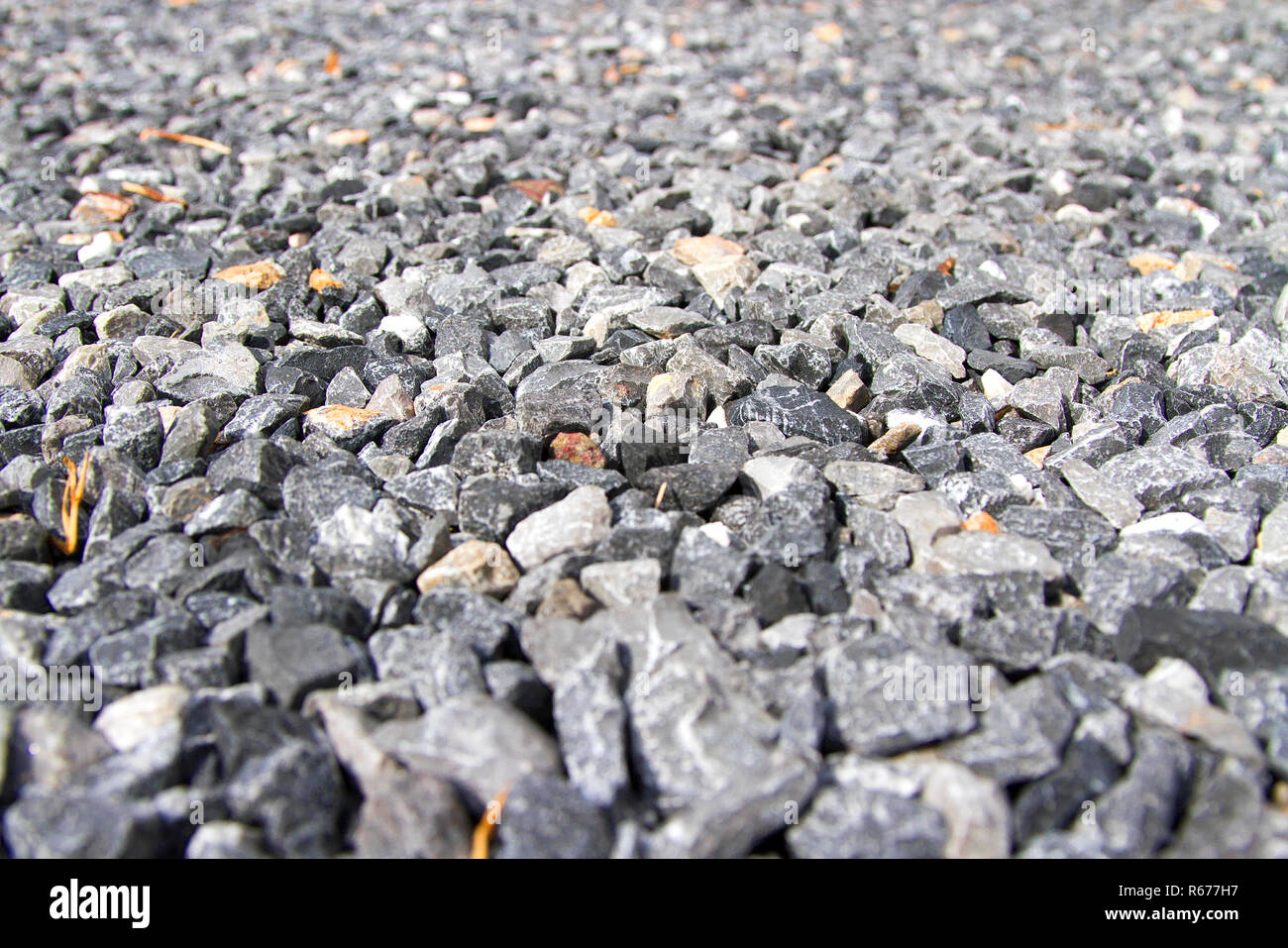Many granite on the floor during the day. Stock Photo