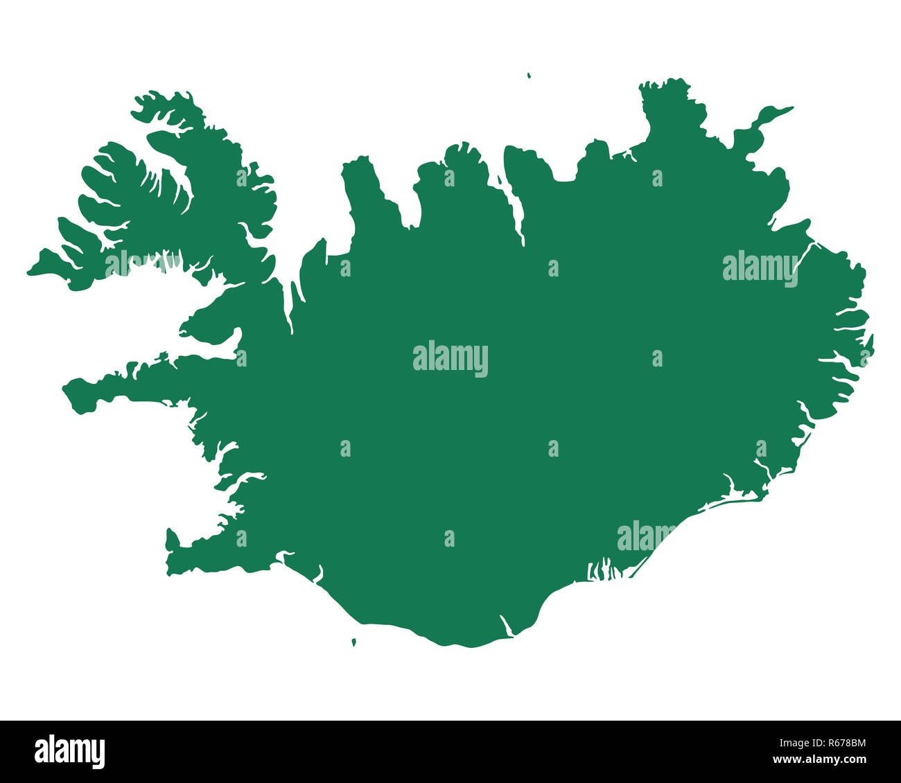 map of iceland Stock Photo