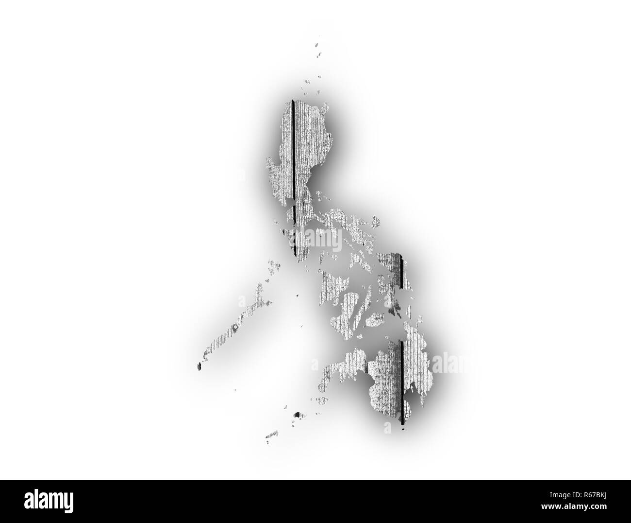map of the philippines on weathered wood Stock Photo - Alamy