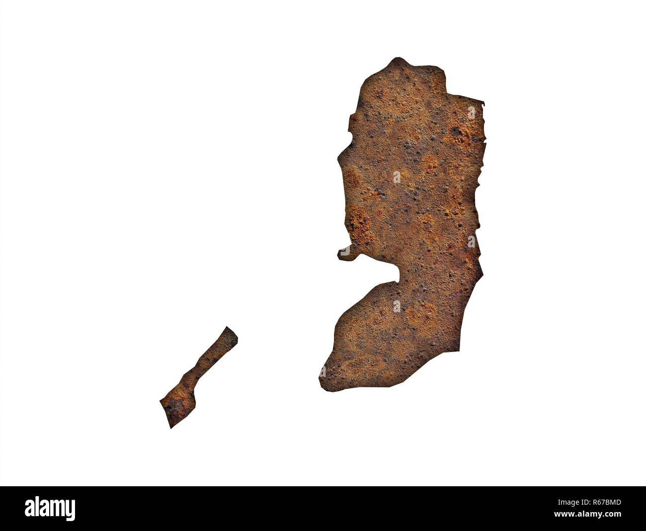 map of palestine on rusty metal Stock Photo - Alamy