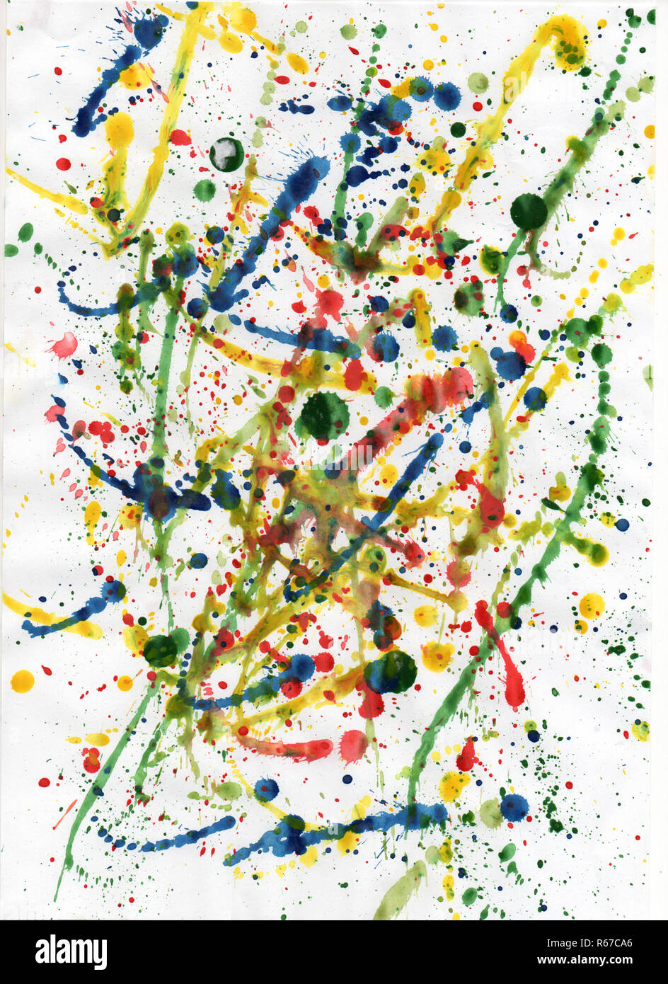 abstract multicolored spots on white background Stock Photo