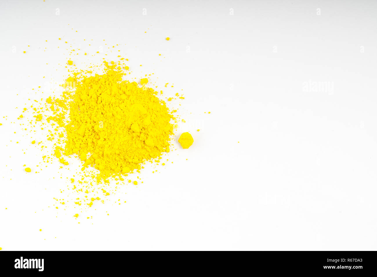 powder of natural yellow color Stock Photo