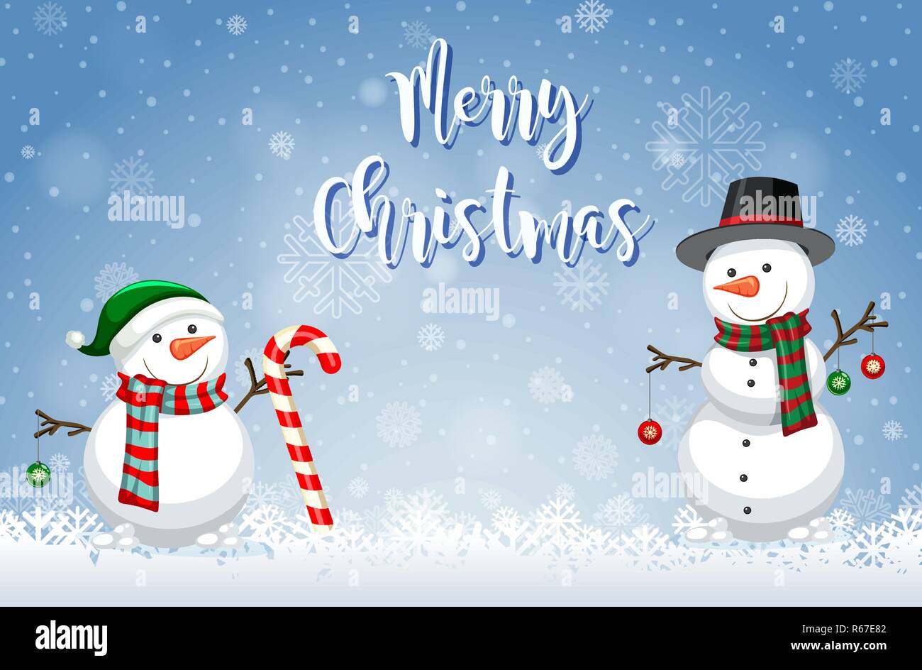 Merry christmas winter template illustration Stock Vector Image & Art