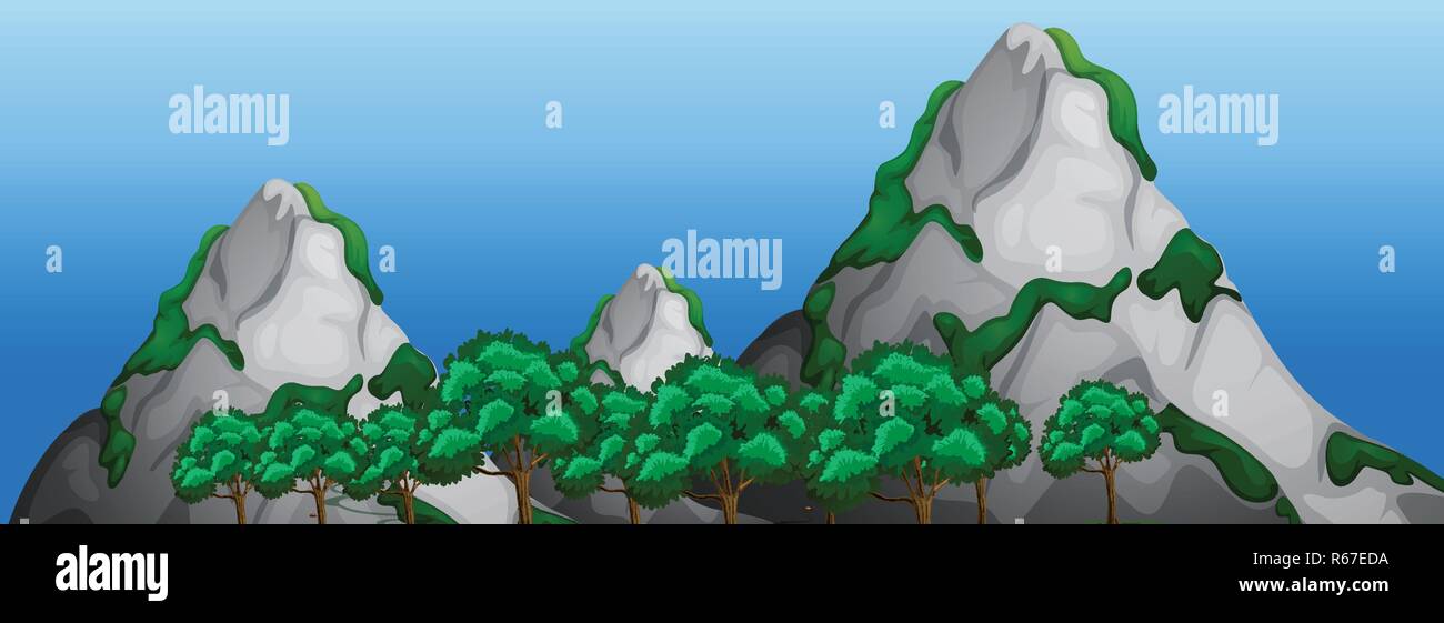 A rock mountain landscape illustration Stock Vector Image & Art - Alamy