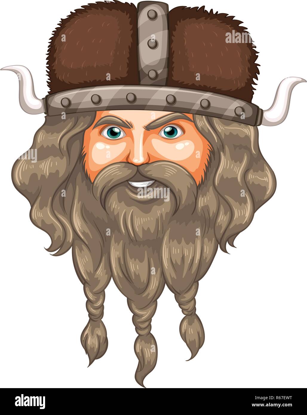 A head of viking illustration Stock Vector