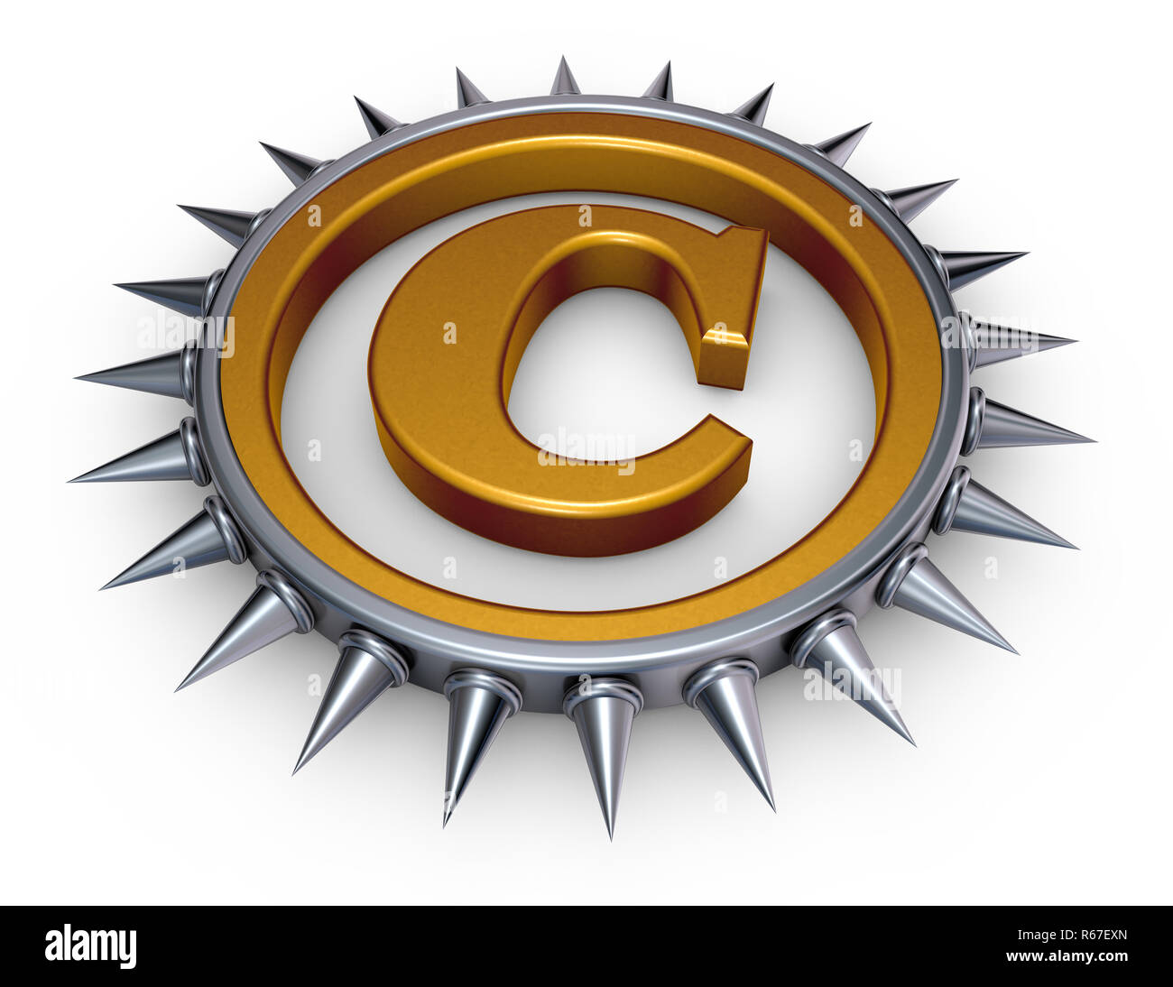 Copyright symbol trademark metal hires stock photography and images
