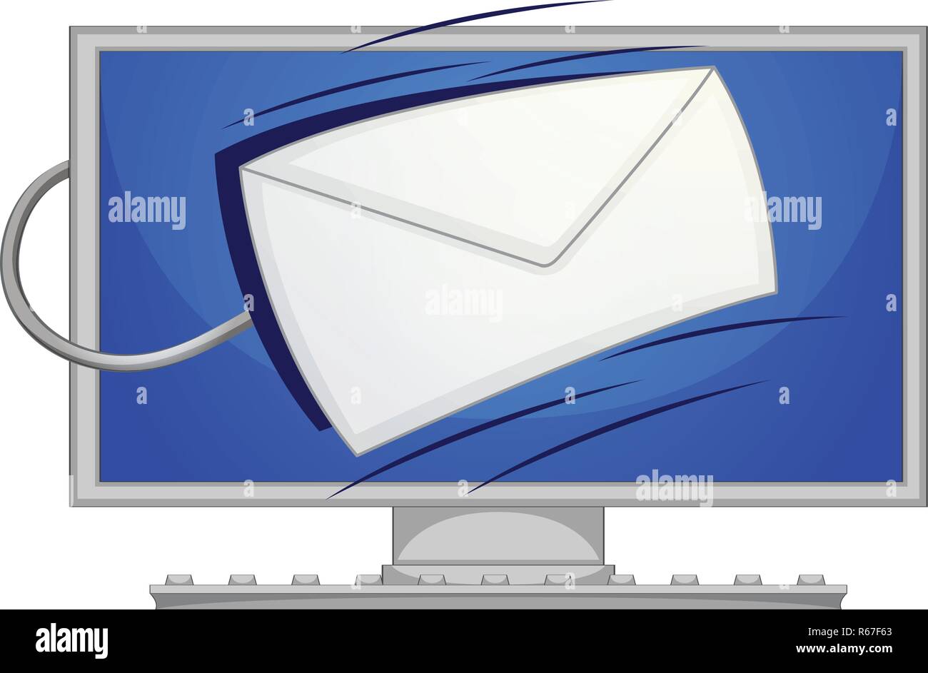 Computer monitor envelope Stock Vector Images - Alamy