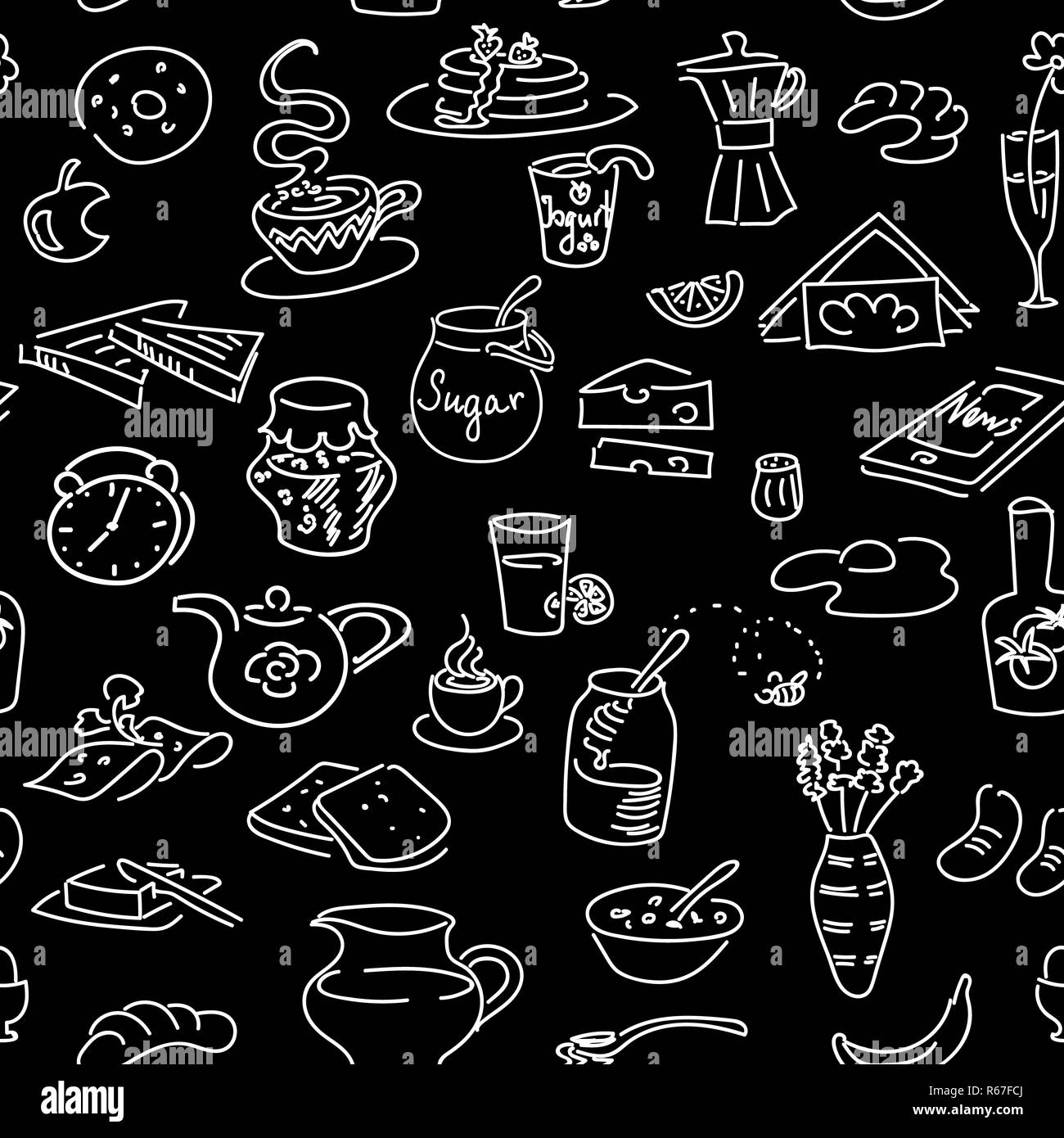 Cartoon set doodle phone icon hi-res stock photography and images - Alamy