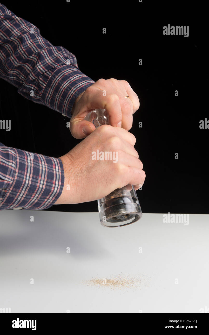 grind the pepper Stock Photo Alamy