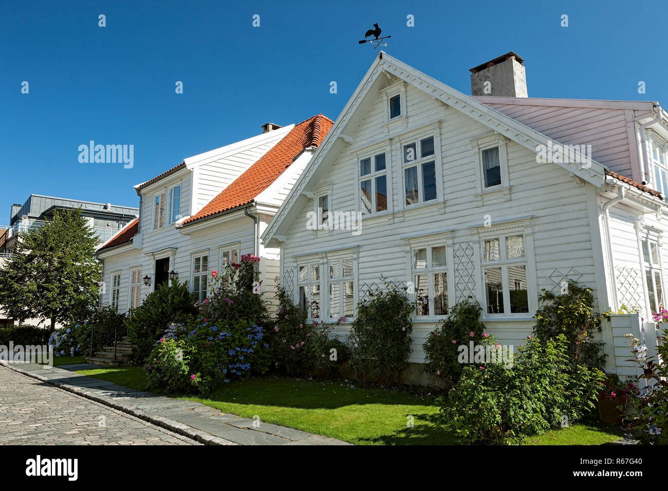 Typical houses in Stavanger, Norway Stock Photo Alamy