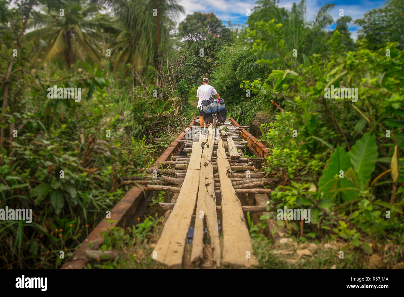Crossing the bridge Stock Photo - Alamy