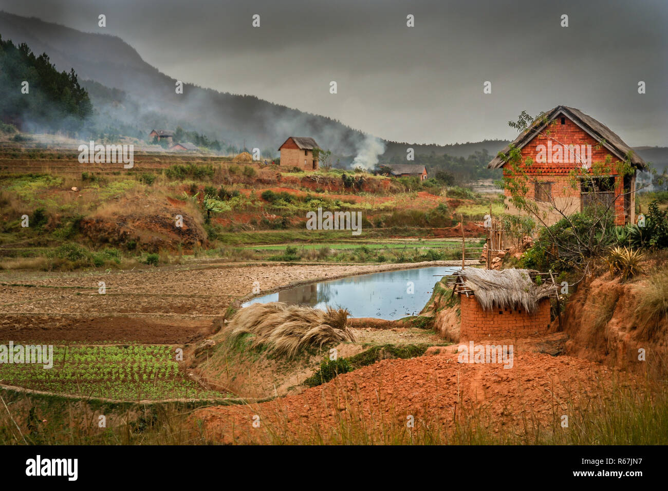 Madagascar Cities Rural Rural Madagascar landscape Stock Photo - Alamy