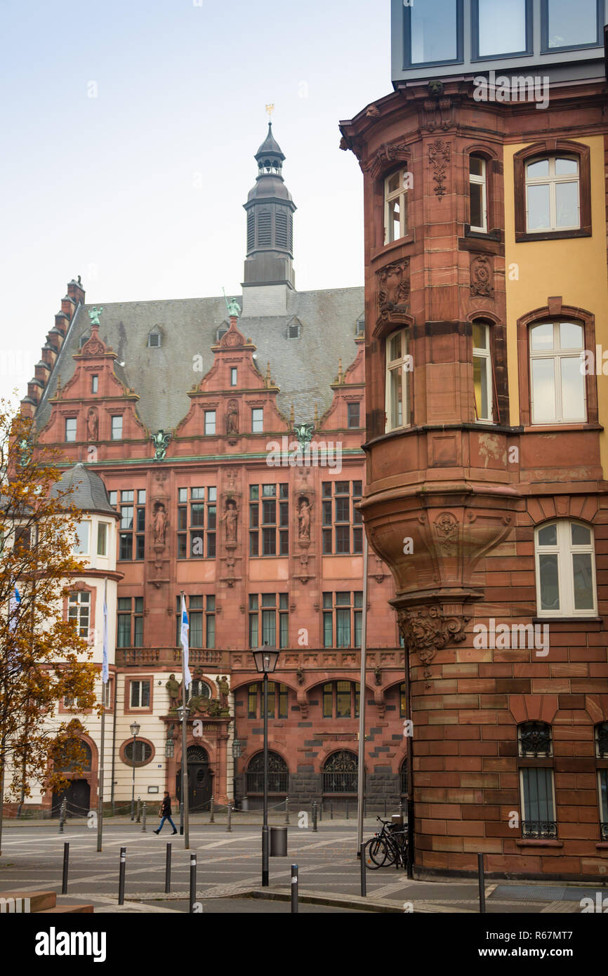 Historic town square with bildings in Bremen, Germany Stock Photo