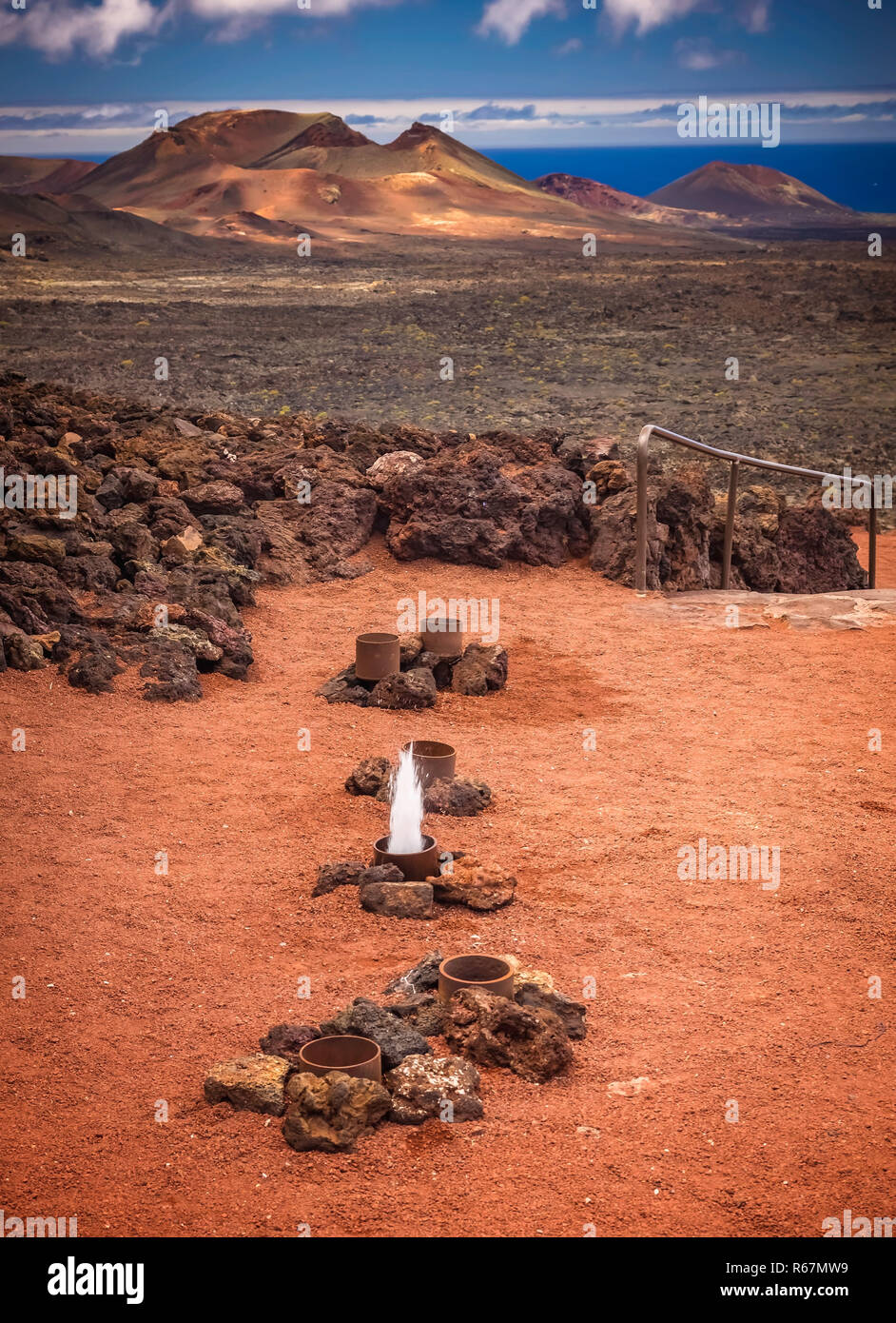 Hot water and steam vents Stock Photo Alamy