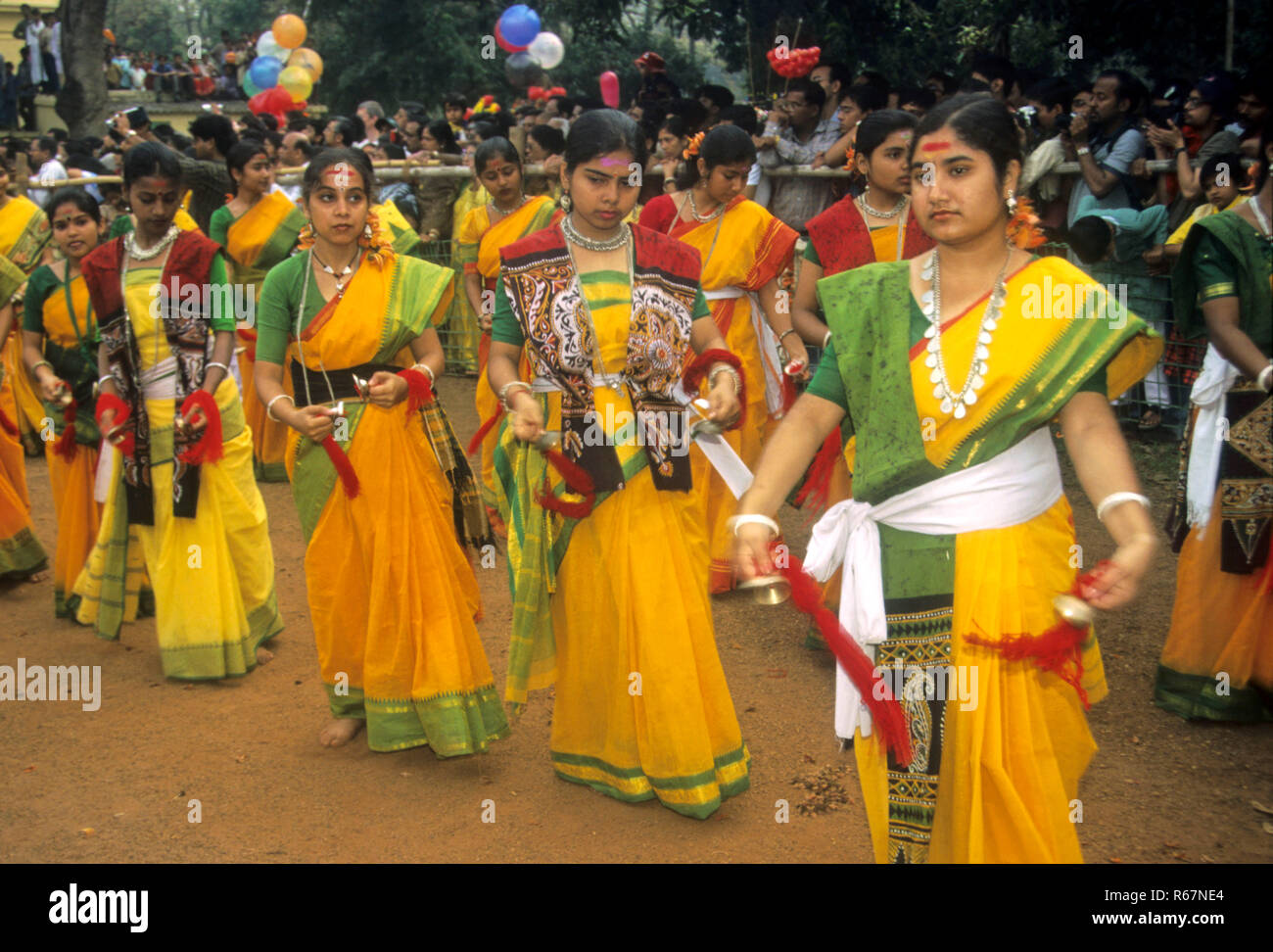 spring festival at shantiniketan, calcutta, west bengal, india Stock Photo