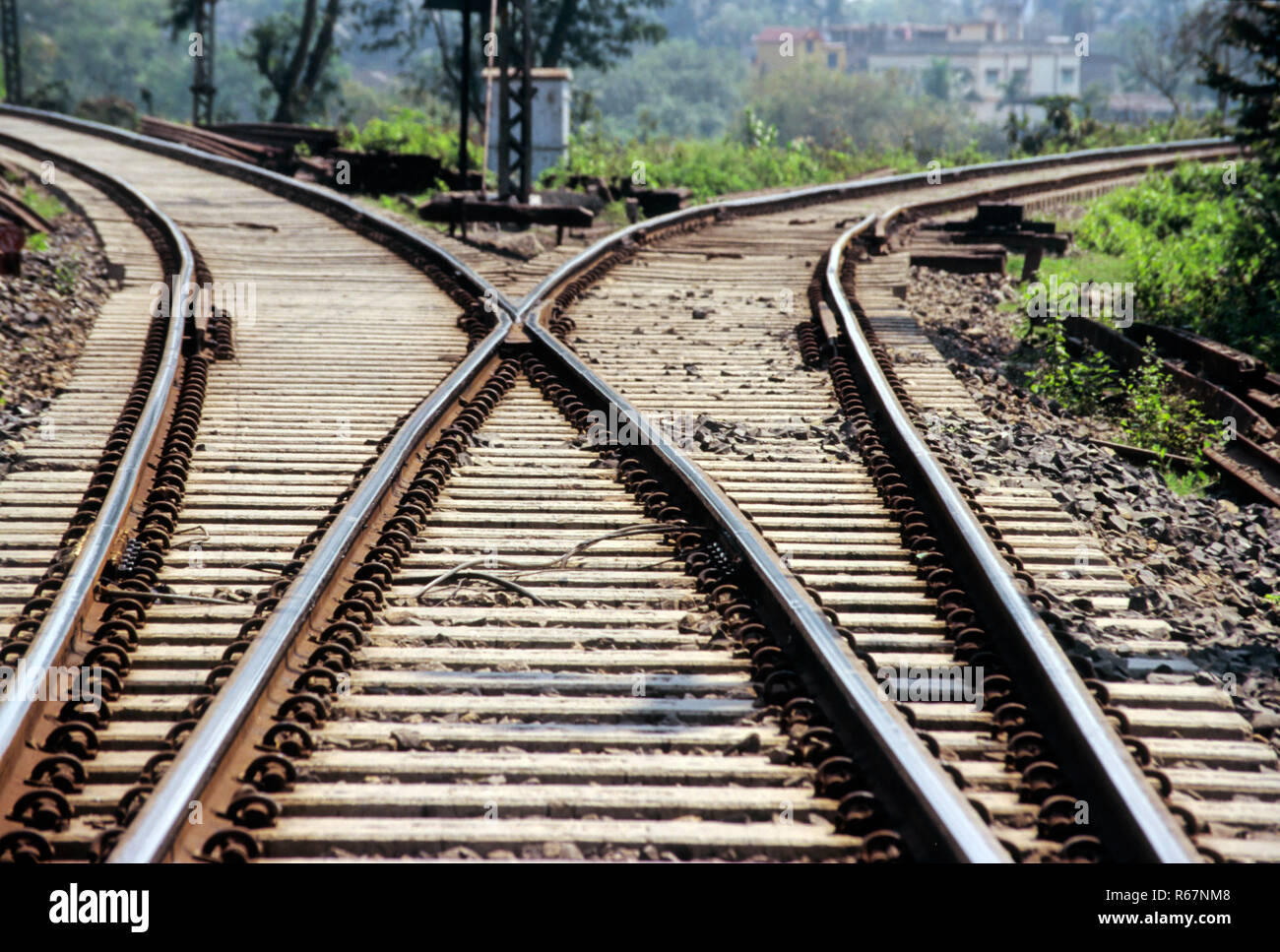 Trains Railways Tracks Stock Photo Alamy