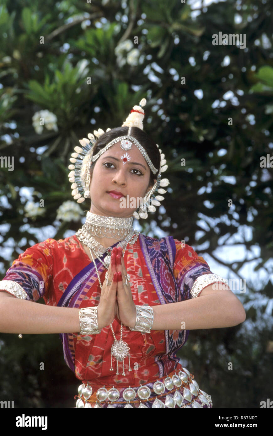 Odissi Dance, woman performing classical dance of india MR.No.697 Stock Photo