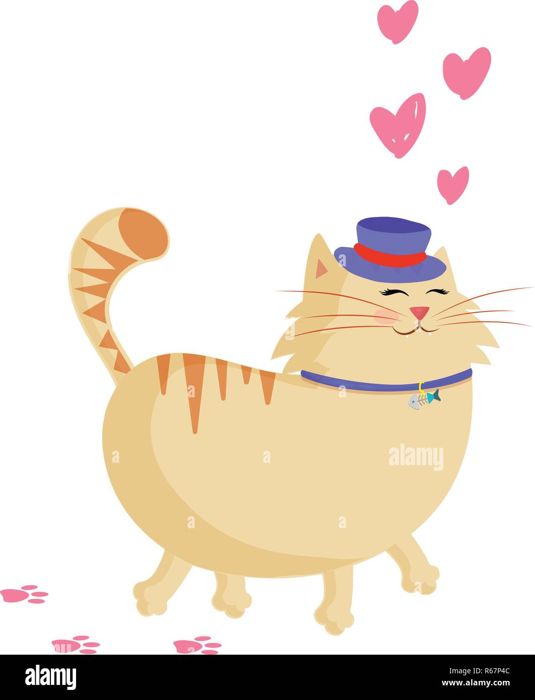 Vector Illustration Of Cute Cartoon Ginger Male Cat Boy Character In Top Hat Walking With Smiling Face And Hearts Around Valentine Cat In Love Isolat Stock Vector Image Art Alamy Vector Illustration Of Cute Cartoon Ginger Male Cat Boy Character In Top Hat Walking With Smiling Face And Hearts Around Valentine Cat In Love Isolat Stock Vector Image Art Alamy