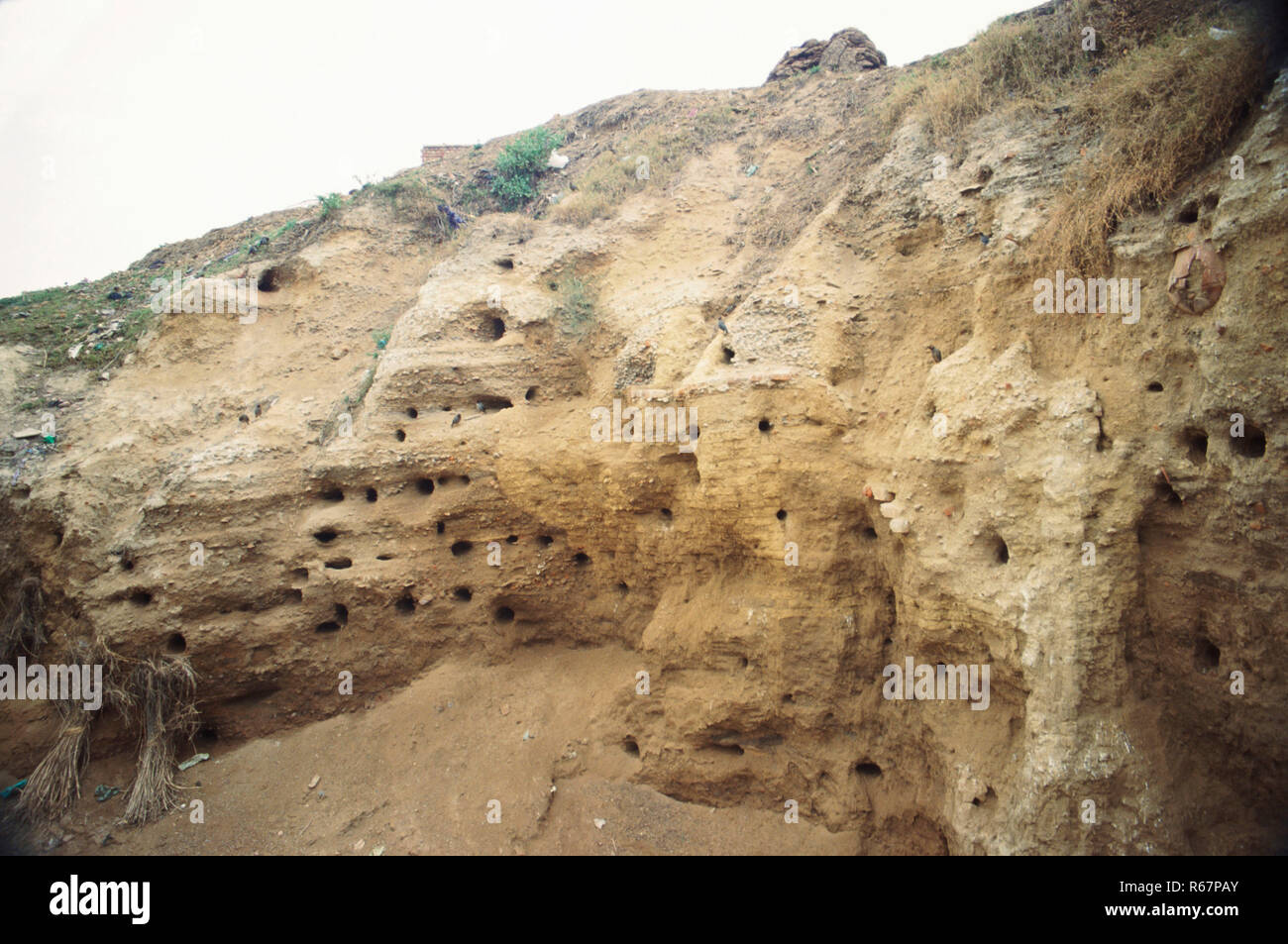 Cross Section of Hurannon site at Rakhi Gurhi in, Haryana, Punjab, India Stock Photo