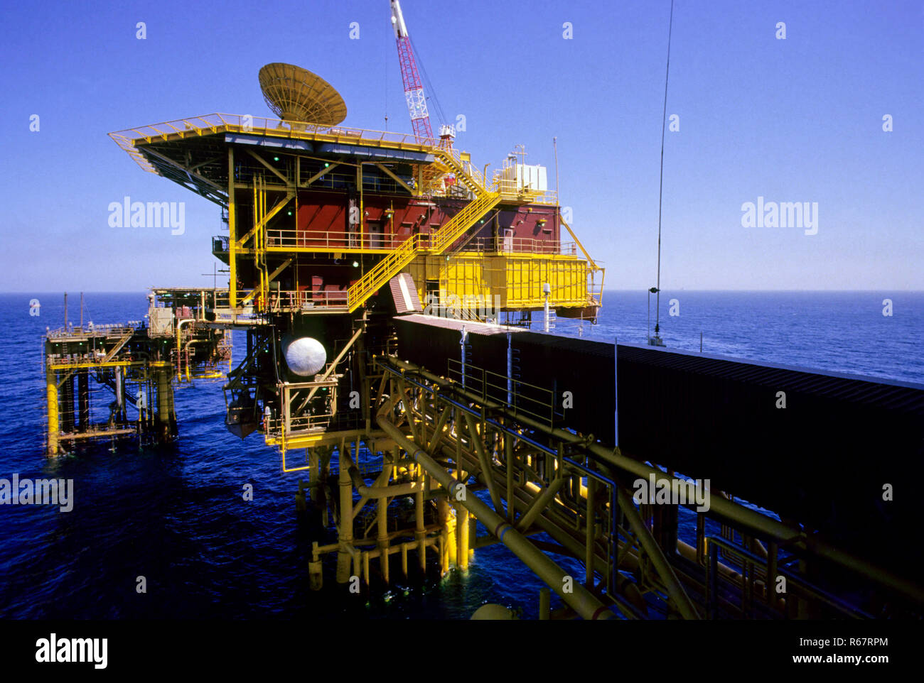 oil rig, India Stock Photo