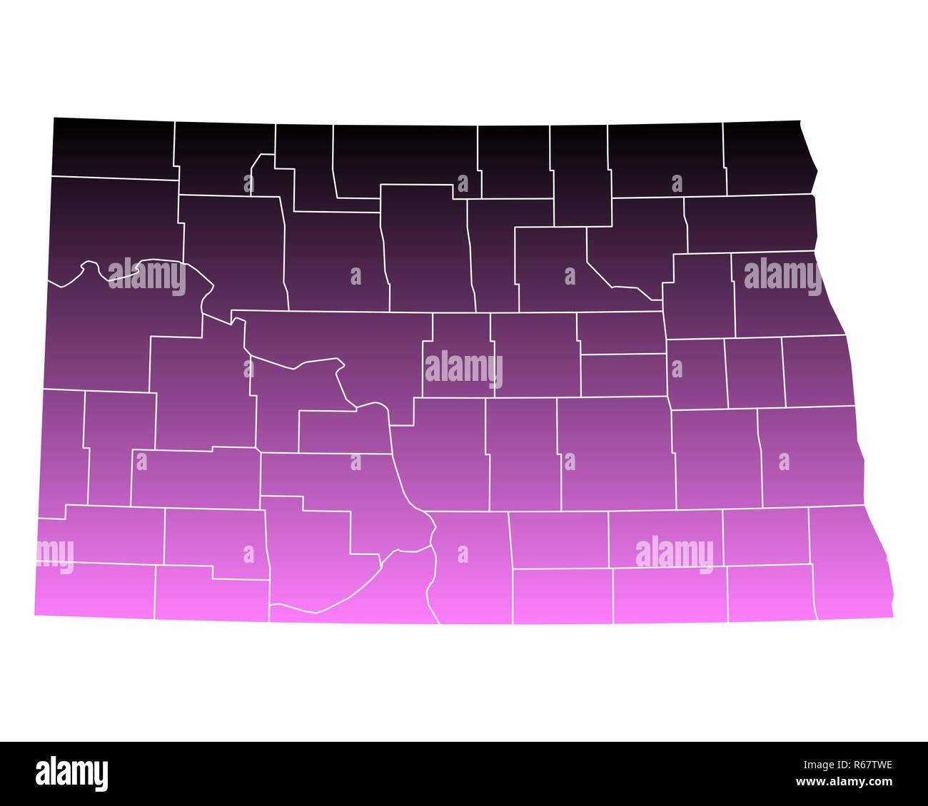 map of north dakota Stock Photo Alamy