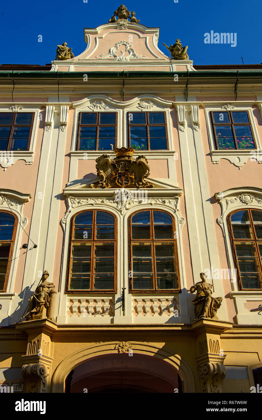 Facade, Balasov Palace, Panská Street, Bratislava, Bratislava, Slovakia Stock Photo