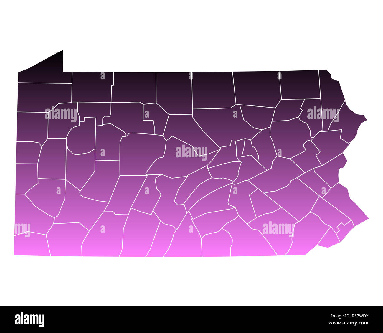 map of pennsylvania Stock Photo Alamy