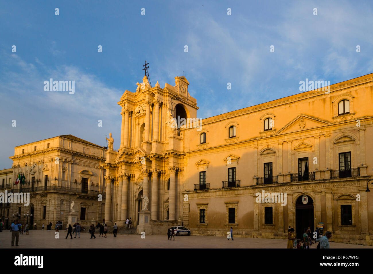 Piazza del Duomo, Syracuse, Sicily, Italy Stock Photo