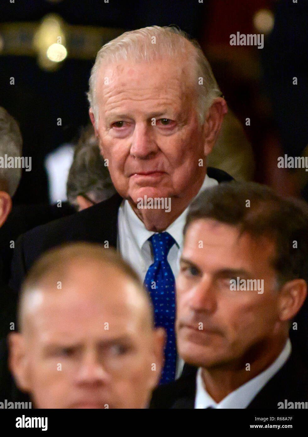 Former United States Secretary of State James A. Baker, III at the ceremony honoring former United States President George H.W. Bush, who will Lie in State in the Rotunda of the US Capitol on Monday, December 3, 2018. Baker also served as White House Chief of Staff for President Bush. Credit: Ron Sachs/CNP (RESTRICTION: NO New York or New Jersey Newspapers or newspapers within a 75 mile radius of New York City) | usage worldwide Stock Photo