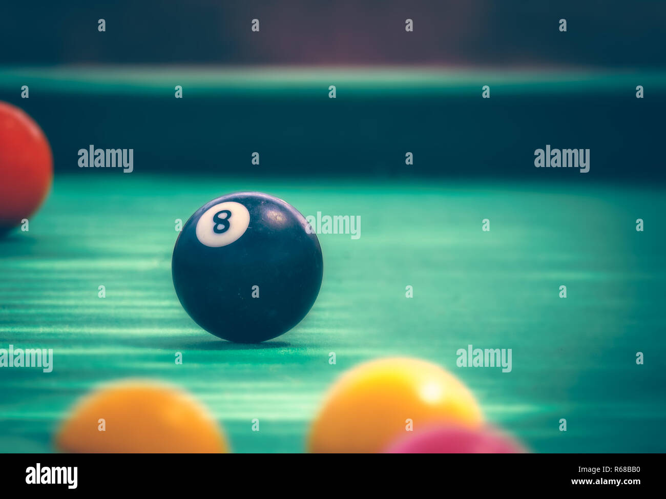 Black billard ball Stock Photo Alamy