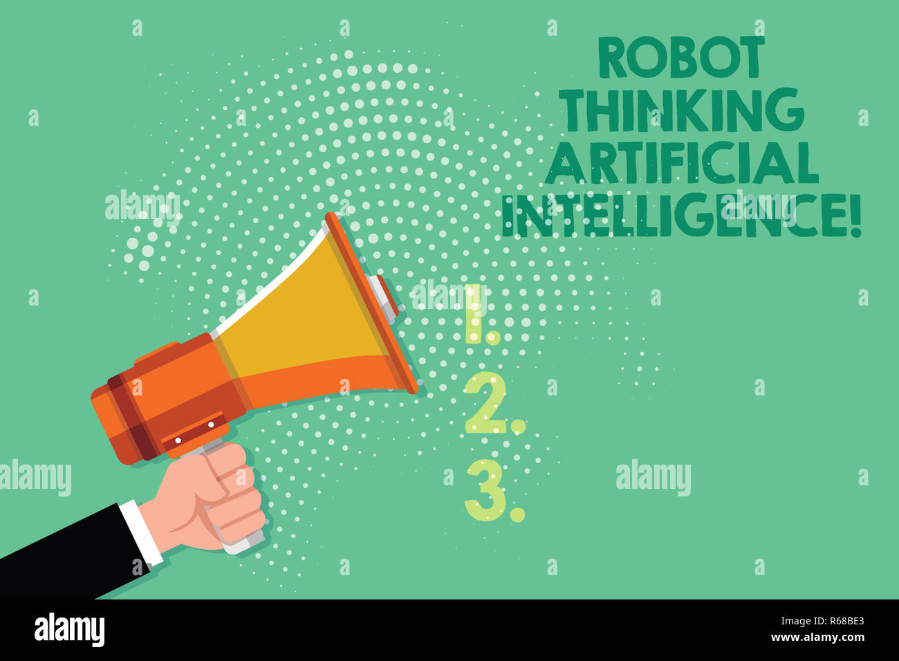 Text sign showing Robot Thinking Artificial Intelligence. Conceptual ...