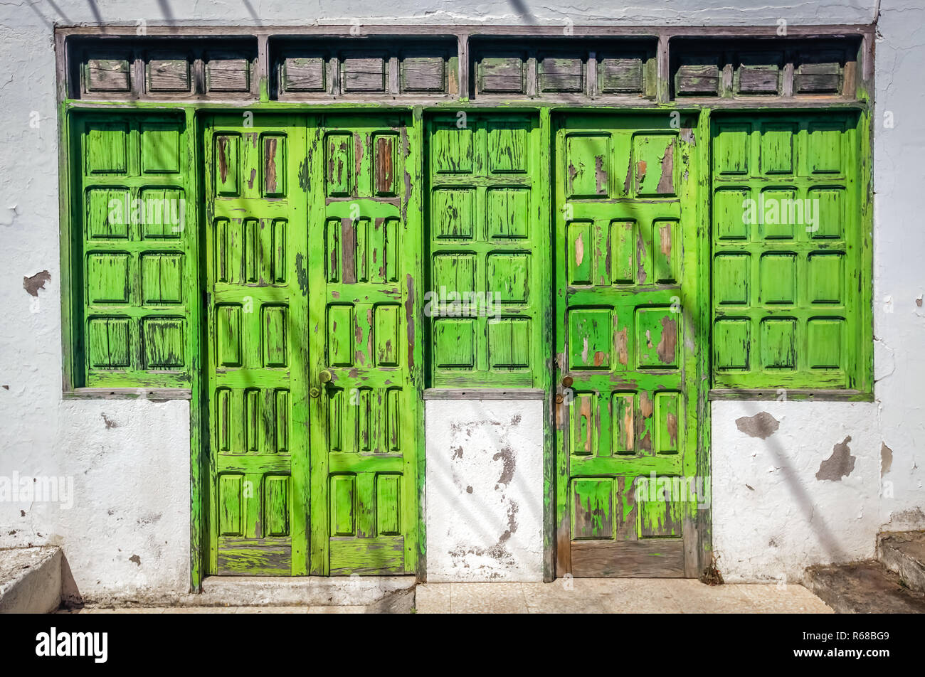 Old damaged wooden doors Stock Photo Alamy