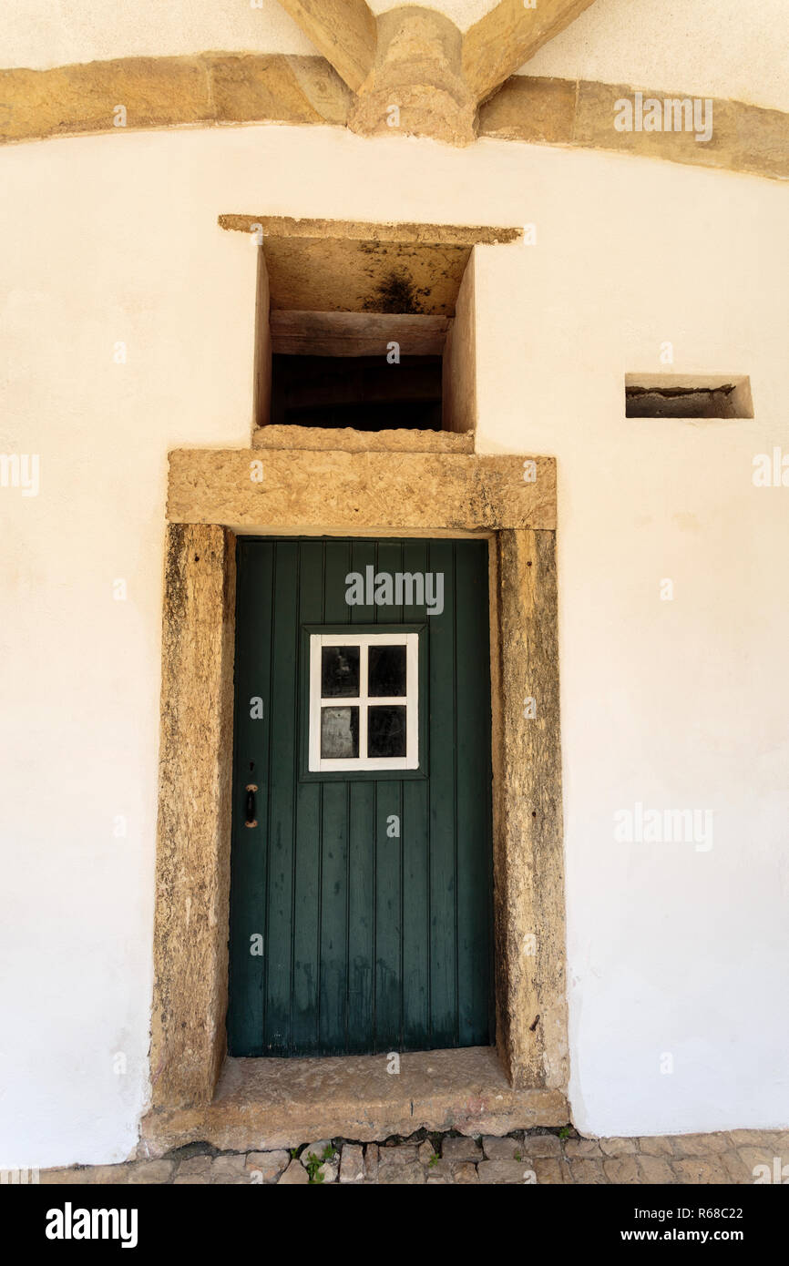 Detail Of A Door With An Insert Window In The Micha Cloister Of