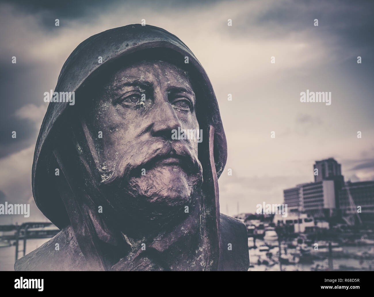 Soldier face sculpture Stock Photo