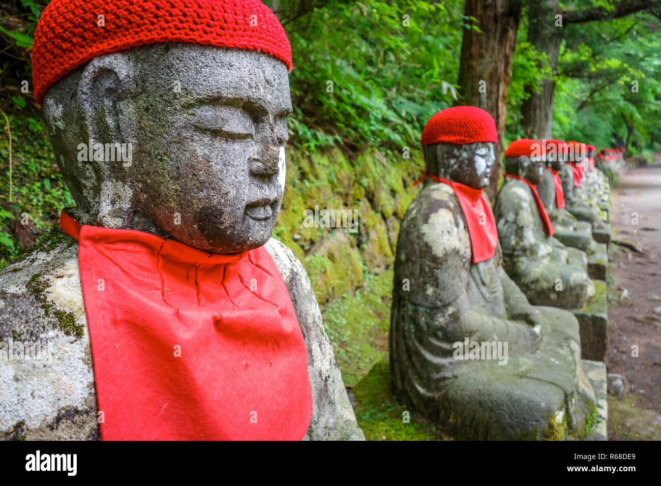 Narabi Jizo statues, Nikko, Japan Stock Photo Alamy